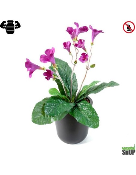 Fleur X12 streptocarpus violet Plante artificielle ANTI UV NON IGNIFUGE vegetal shop