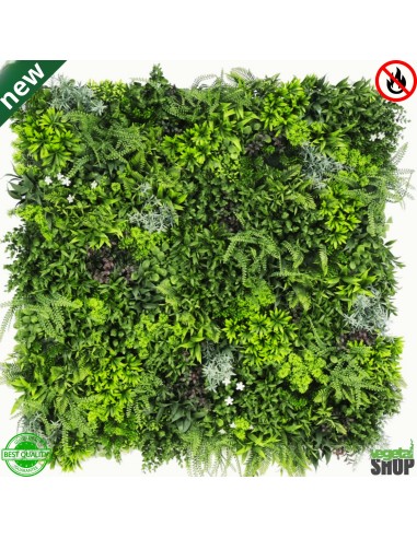 Mur végétal ignifugé HAWAI 1M2 best seller restaurant anti FEU UV vegetal shop