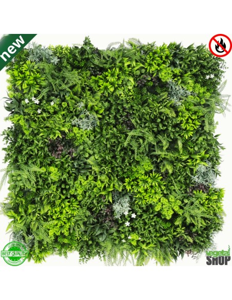 Mur végétal ignifugé HAWAI 1M2 best seller restaurant anti FEU UV vegetal shop