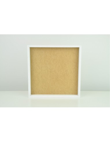 Blank white wood wall frame creation stabilized table vegetal shop