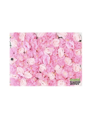Mur FLEUR ROSE Lot 10+1 gratuite 60x40 cm décoration onglerie anti UV extérieur vegetal shop
