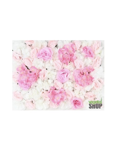 Mur FLEUR mix ROSE Lot 10+1 gratuite 60x40 cm décoration mariage institut esthetisme onglerie beaute vegetal shop