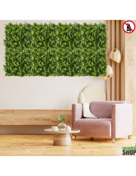 LOT 10+1 gratuite Mur végétal ignifugé MORIA 1M2 décoration restaurant boutique magasin anti FEU UV vegetal shop