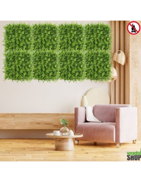 LOT 10+1 gratuite Mur végétal ignifugé FOLIA 1M2 décoration restaurant boutique magasin anti FEU UV vegetal shop