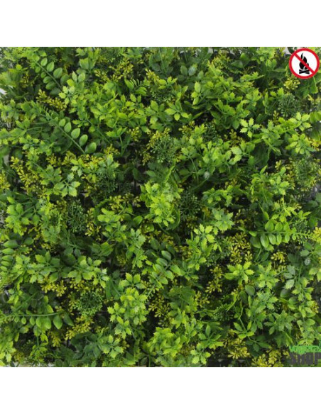 LOT 10+1 offert Mur végétal ignifugé BALIA 1M2 artificiel décoration restaurant magasin ignifugé anti FEU UV vegetal shop