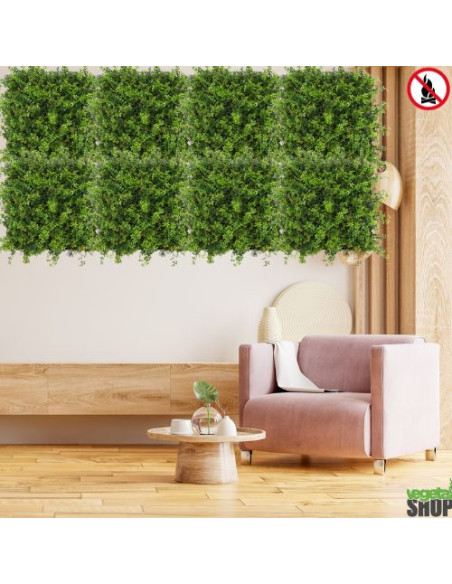 LOT 10+1 offert Mur plafond végétal BALIA 1M2 artificiel décoration restaurant magasin ignifugé anti FEU UV vegetal shop