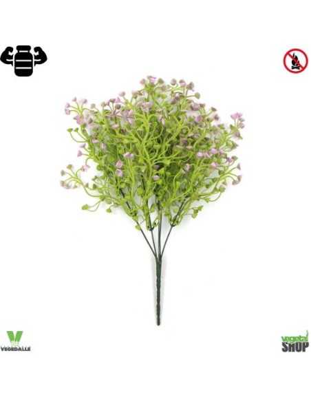 Bellflower rose x24 30cm plante artificielle ignifuge anti-feu vegetal shop