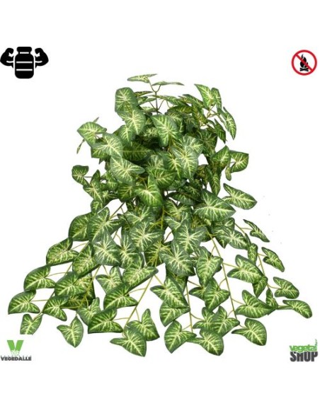 Syngonium tombant 40 cm artificiel plante ignifuge anti-feu vegetal shop
