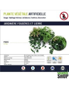 Jardinière végétaux artificiels ANTI UV Ignifugé L60cm... 2