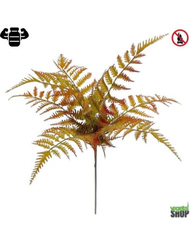 Fern x12 automne 45 cm ignifuge plante artificielle anti feu vegetal shop
