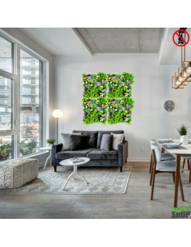 Lot 10+1 offert Mur de FLEUR SUCCULIA 1M2 décoration institut beaute esthetisme anti UV extérieur vegetal shop