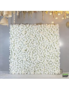 LOT 10+1 offert Mur de Rose FLEUR BLANCHE ARABELLA 60x40 cm décoration mariage salon de coiffure vegetal shop 2