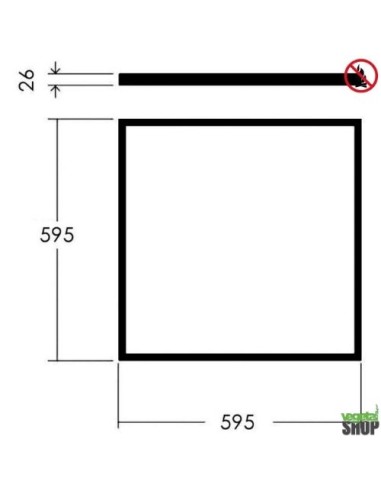 Dalle LED blanche FROID Lot 2 pour faux-plafond ignifugé 60x60 Vegetal Shop