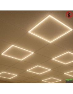 Dalle LED blanche NATUREL Lot 2 pour faux-plafond ignifugé 60x60 Vegetal Shop