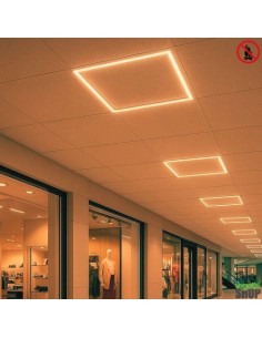 Dalle LED blanche CHAUD Lot 2 pour faux-plafond ignifugé 60x60 Vegetal Shop