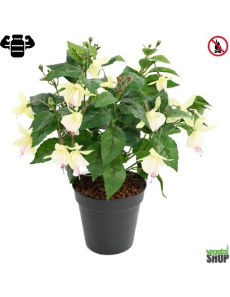 Fleur X12 campanule blanche artificielle ignifuge anti feu vegetal shop