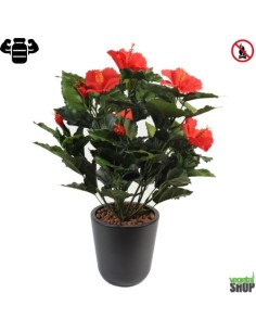 Fleur X12 hibiscus rouge Plante artificielle ANTI UV NON IGNIFUGÉ vegetal shop