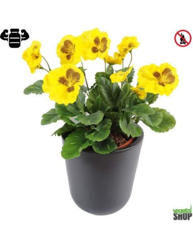 Fleur X12 pensee jaune Plante artificielle ANTI UV NON IGNIFUGEvegetal shop