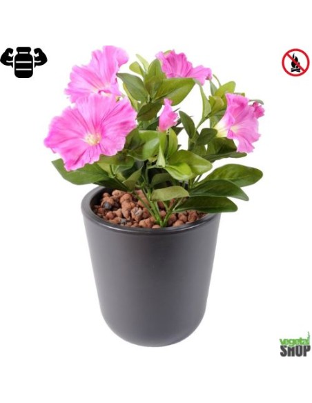 Fleur X12 petunia rose artificielle ignifuge anti feu vegetal shop