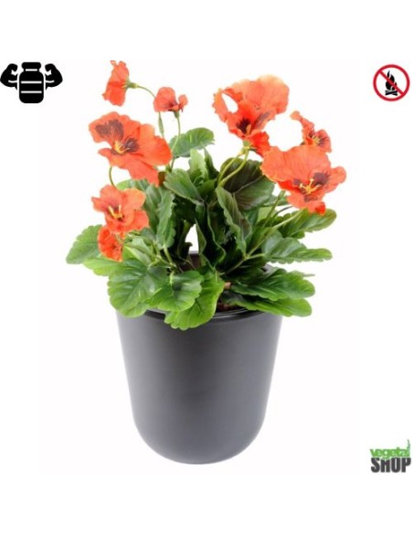 Fleur X12 pensée orange Plante artificielle ANTI UV NON IGNIFUGÉ vegetal shop