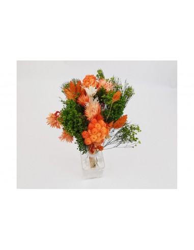 Bouquet floral sec orange bis de...