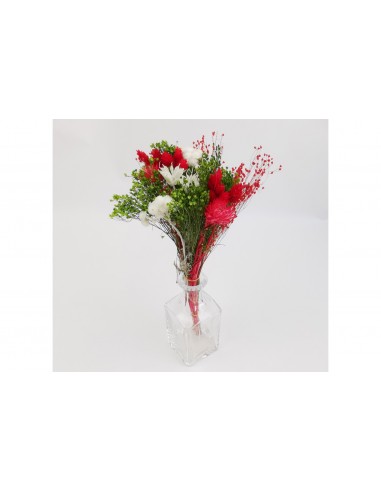 Bouquet floral sec rouge bis de...