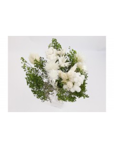 Bouquet floral sec blanc...