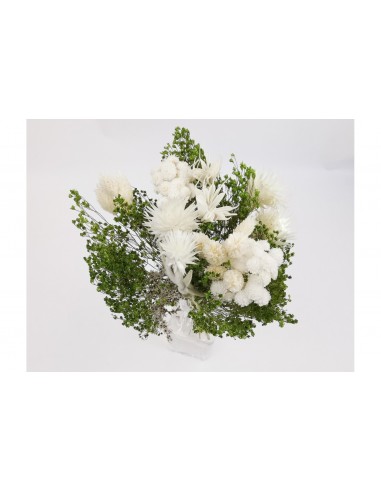 Bouquet floral sec blanc bis de...