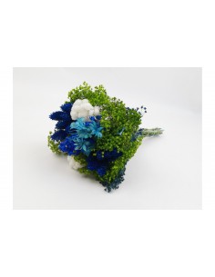Bouquet floral sec bleu de...