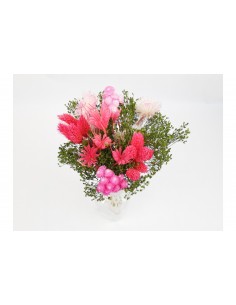 Bouquet floral sec fushia...